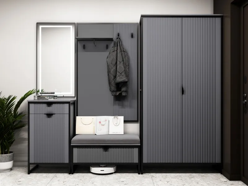 Вешалка "Нора" прихожая Графит