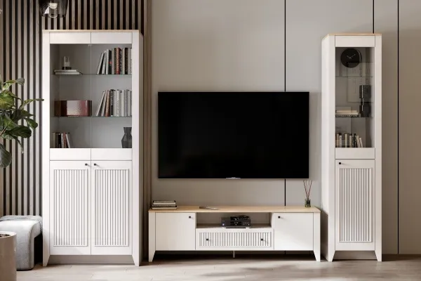 Шкаф-витрина двухдверный "Валенсия" гостиная