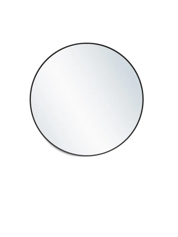 Зеркало навесное Z-15 D70 см c черной рамкой