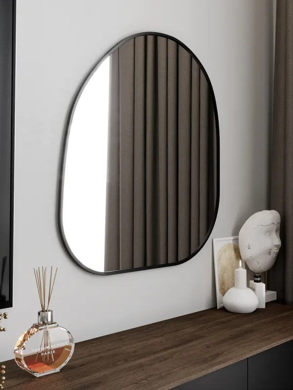 Зеркало навесное Z-14 74х79 см c черной рамкой