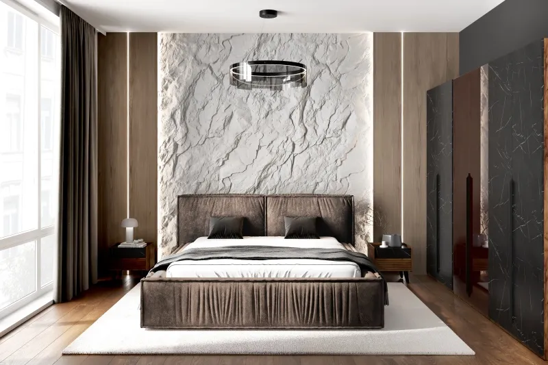 Кровать "Чикаго" 1600 СТАНДАРТ Вариант 2 Аликанте коричневый