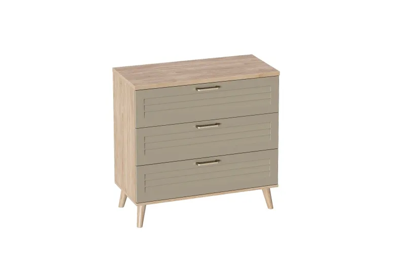 Комод 3 ящ "Гавана" спальня Светло-серый