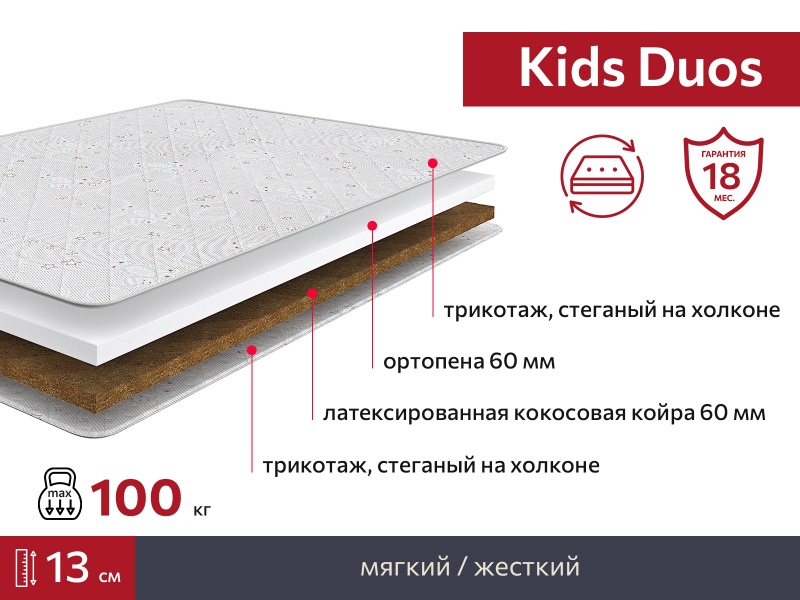 Матрас Kids Duos 900х2000