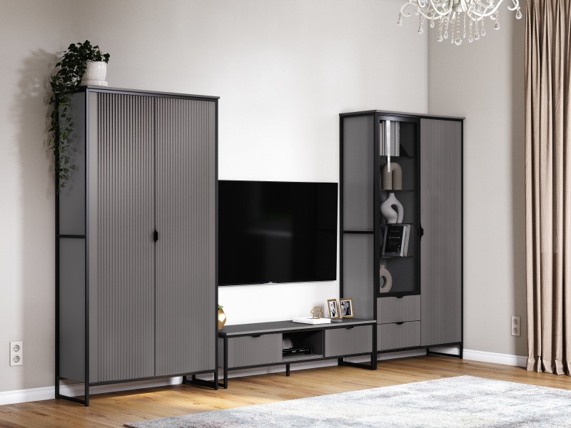 Модульная гостиная Нора" композиция #1 Графит Модульная гостиная Нора" композиция #1 Графит